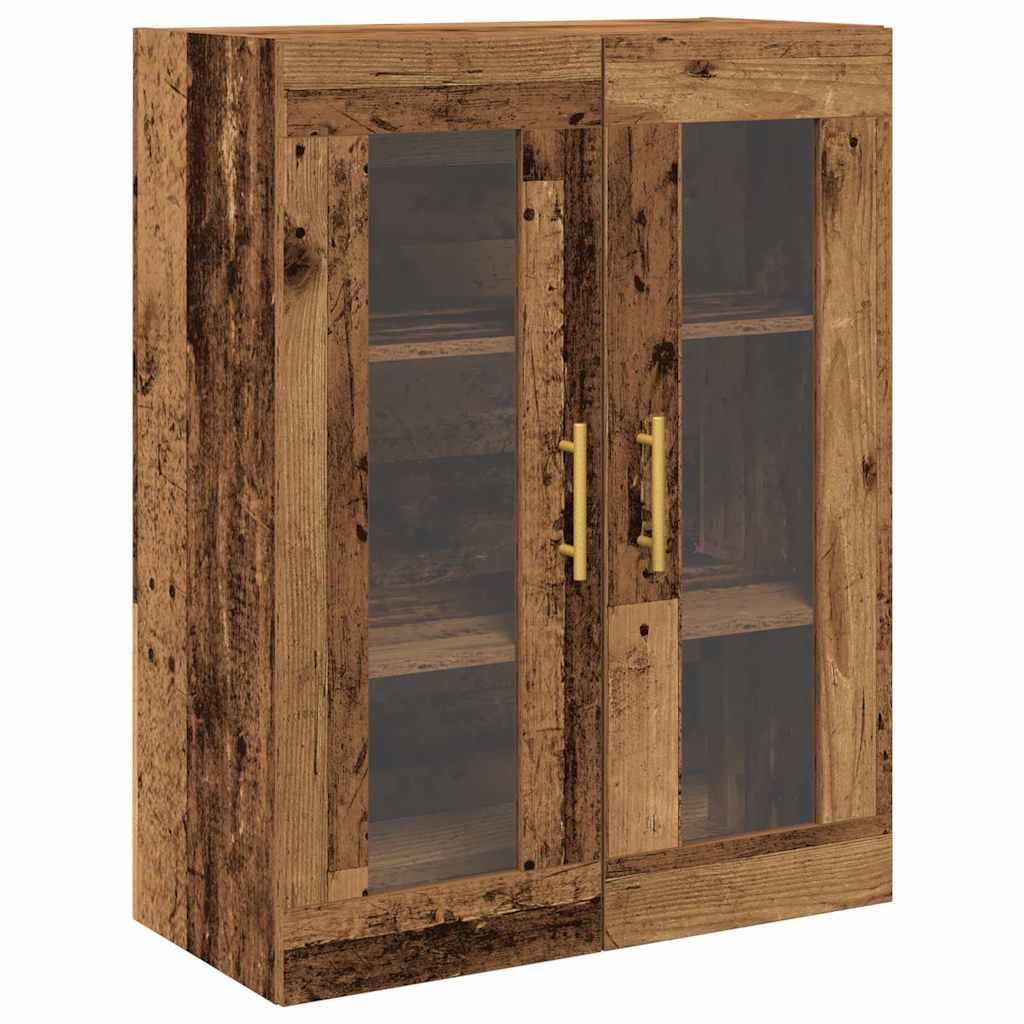 Hoge kast 2 pcs Oudhout 69,5 x 34 x 180 cm Bewerkt hout