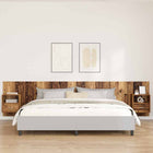 Hoofdbord met kast en lade 240x80 cm oud hout
