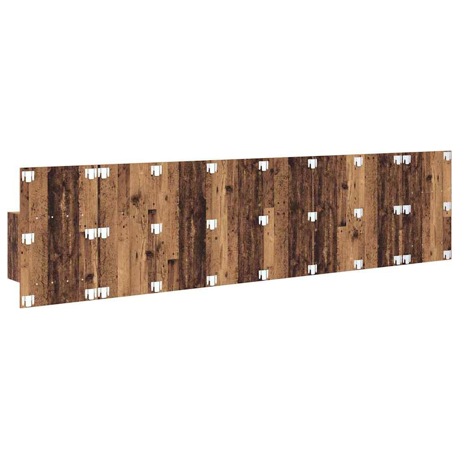 Hoofdbord Met Kast met lade 3 pcs Oud Hout Bewerkt hout