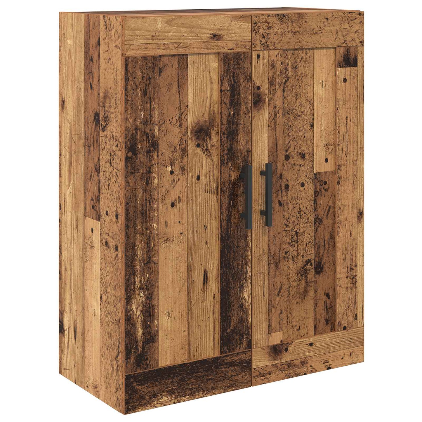 Hoge kast met lade 2 pcs Oud Hout Geengineerd Hout en Glas