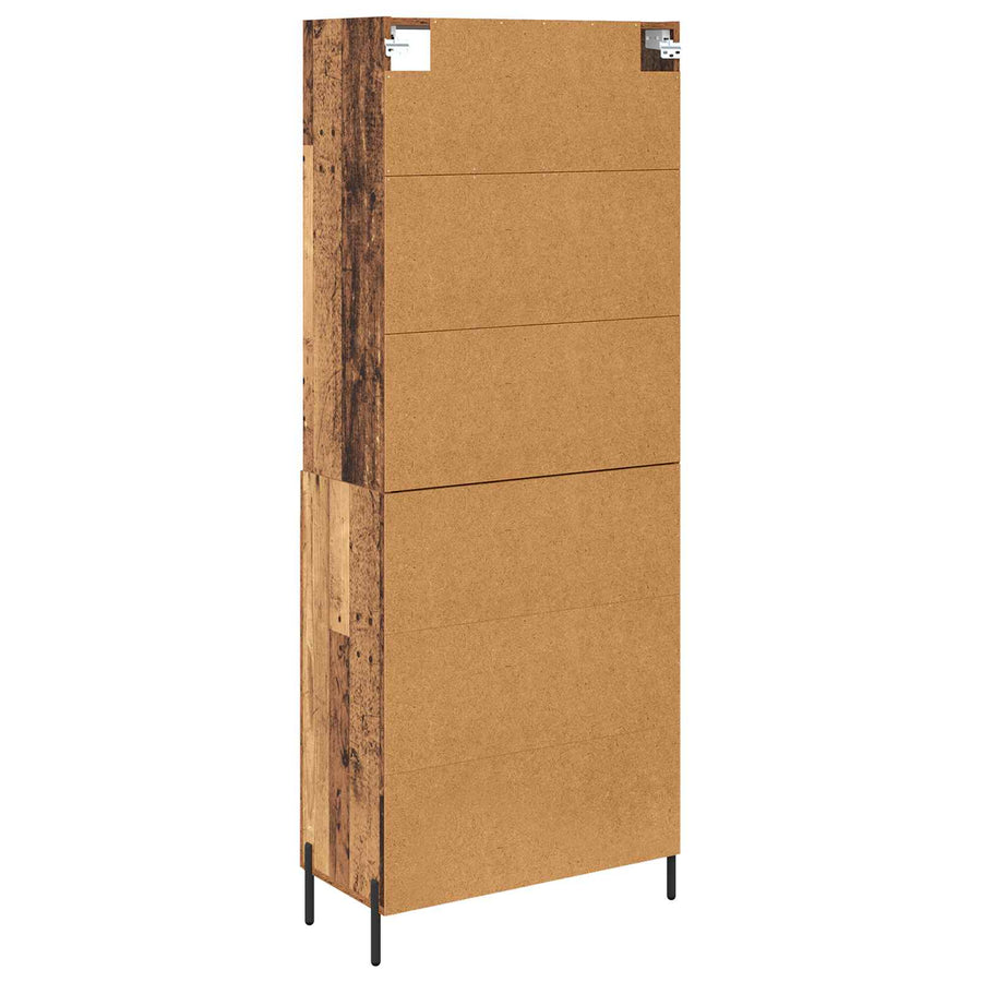 Hoge kast Oud Hout 69,5 x 32,5 x 180 cm Bewerkt hout