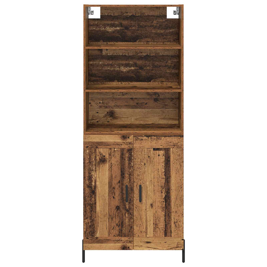 Hoge kast Oud Hout 69,5 x 32,5 x 180 cm Bewerkt hout