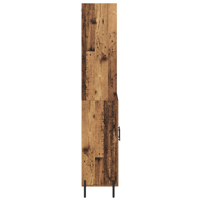 Hoge kast Oud Hout 69,5 x 32,5 x 180 cm Bewerkt hout