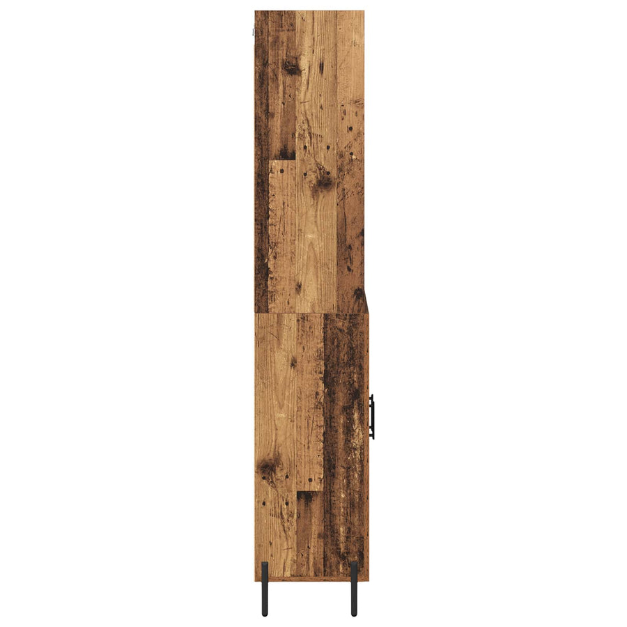 Hoge kast Oud Hout 69,5 x 32,5 x 180 cm Bewerkt hout