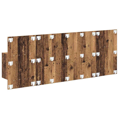 Hoofdbord Met Kast met lade 3 pcs Oud Hout Bewerkt hout