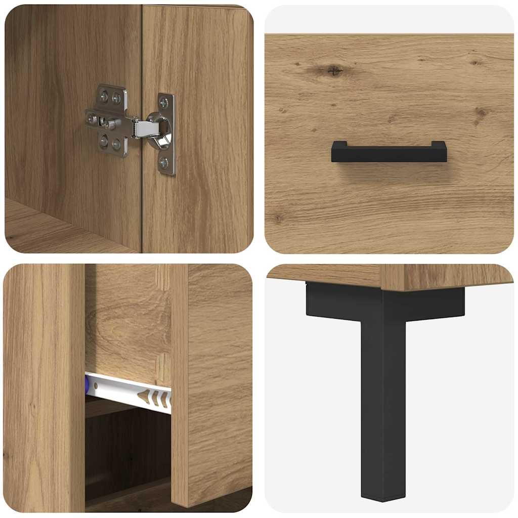 Highboard Artisan Eiken 34,5 x 34 x 180 cm Bewerkt hout