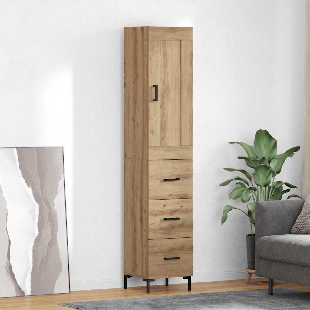 Highboard Artisan Eiken 34,5 x 34 x 180 cm Bewerkt hout