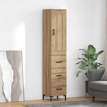Highboard Artisan Eiken 34,5 x 34 x 180 cm Bewerkt hout