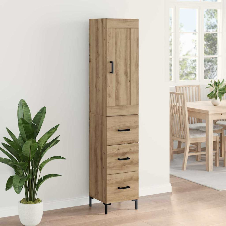 Highboard Artisan Eiken 34,5 x 34 x 180 cm Bewerkt hout