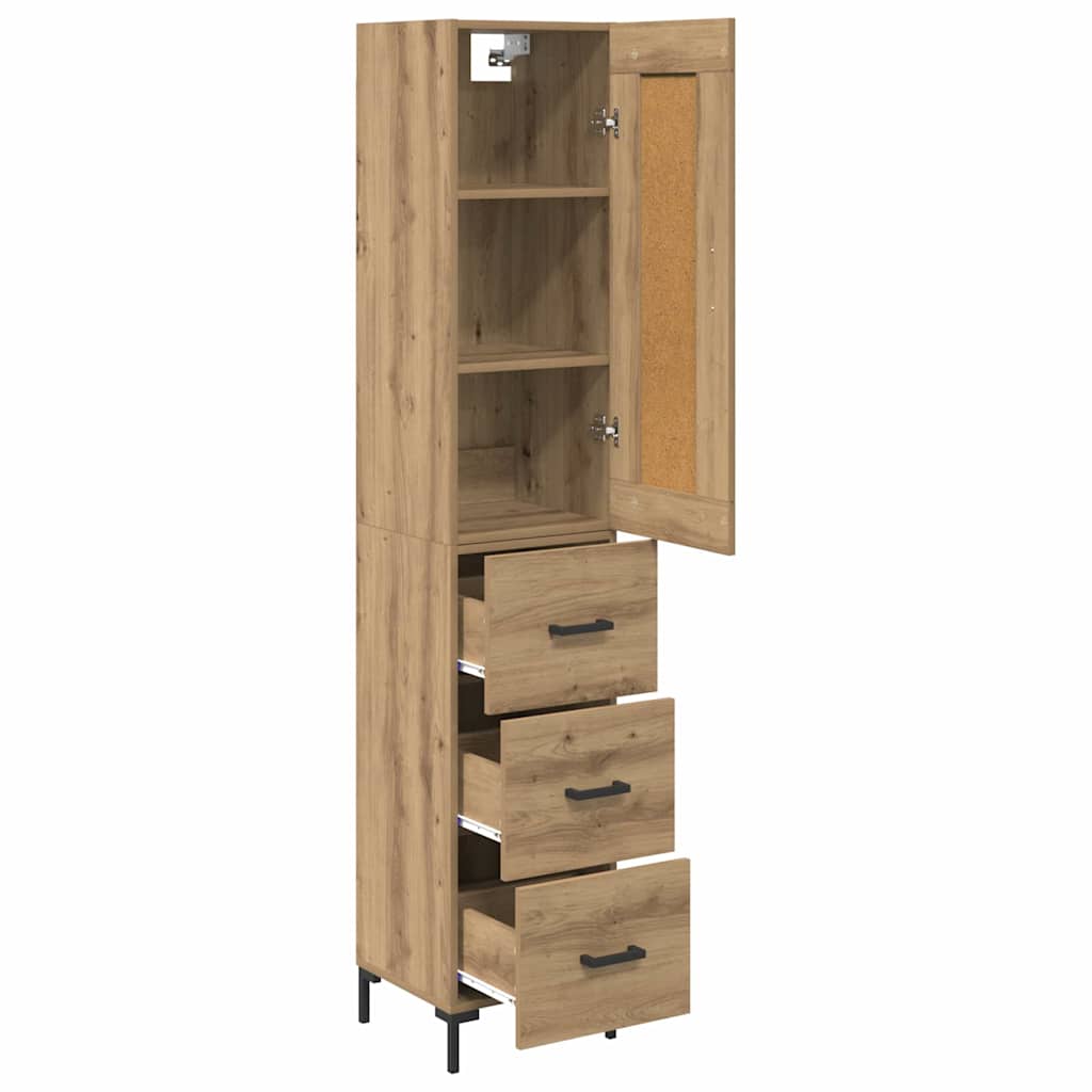 Highboard Artisan Eiken 34,5 x 34 x 180 cm Bewerkt hout