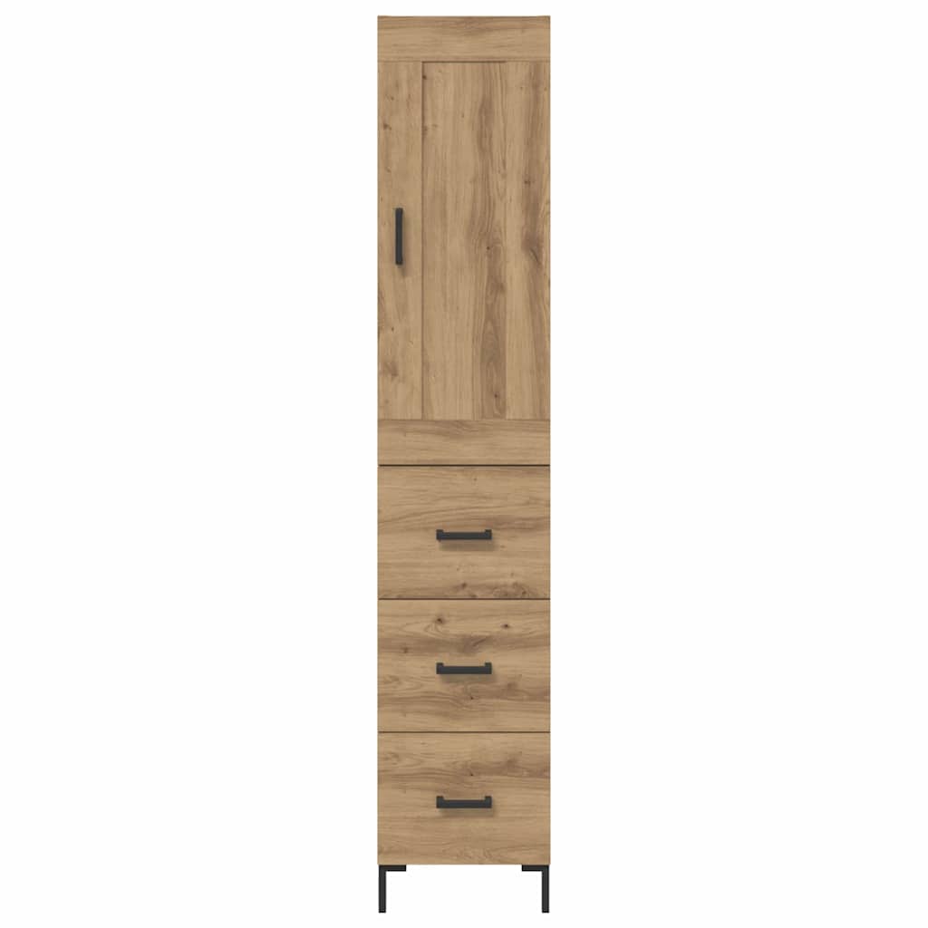 Highboard Artisan Eiken 34,5 x 34 x 180 cm Bewerkt hout