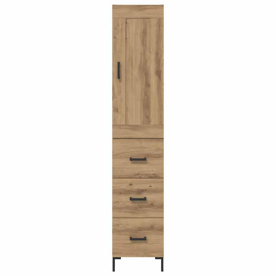 Highboard Artisan Eiken 34,5 x 34 x 180 cm Bewerkt hout