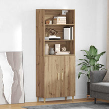 Highboard artisanaal eikenkleurig 69,5 x 34 x 180 cm