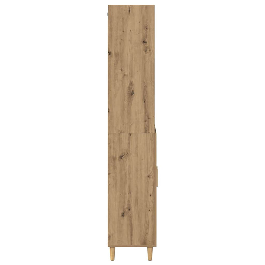 Highboard artisanaal eikenkleurig 69,5 x 34 x 180 cm