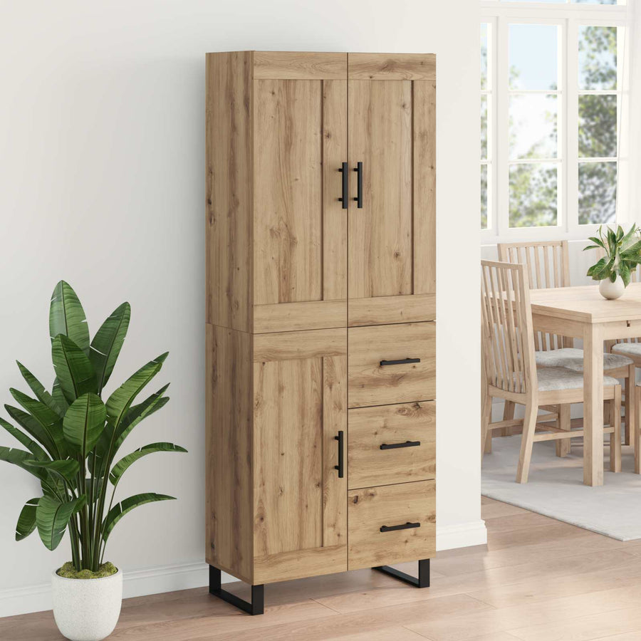 Hoge kast Artisan Eiken 69,5 x 34 x 180 cm Bewerkt hout
