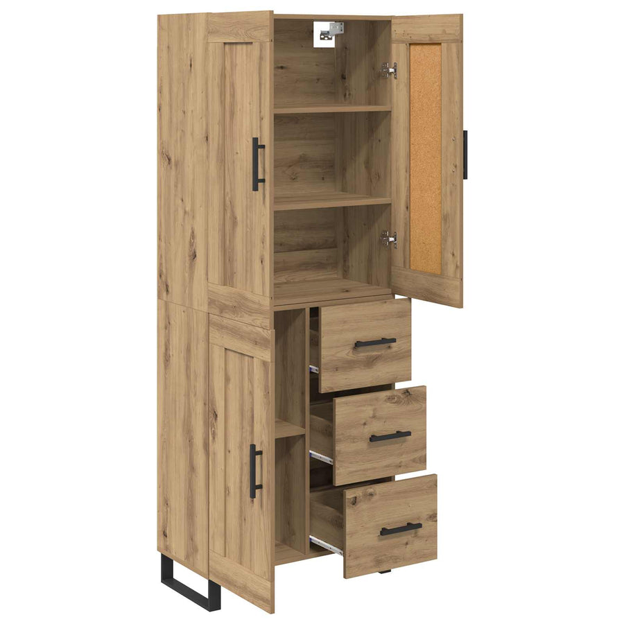 Hoge kast Artisan Eiken 69,5 x 34 x 180 cm Bewerkt hout
