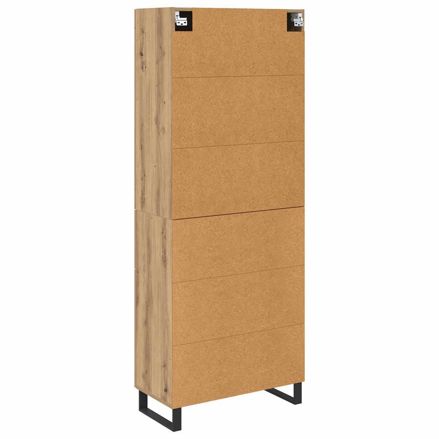 Hoge kast Artisan Eiken 69,5 x 34 x 180 cm Bewerkt hout