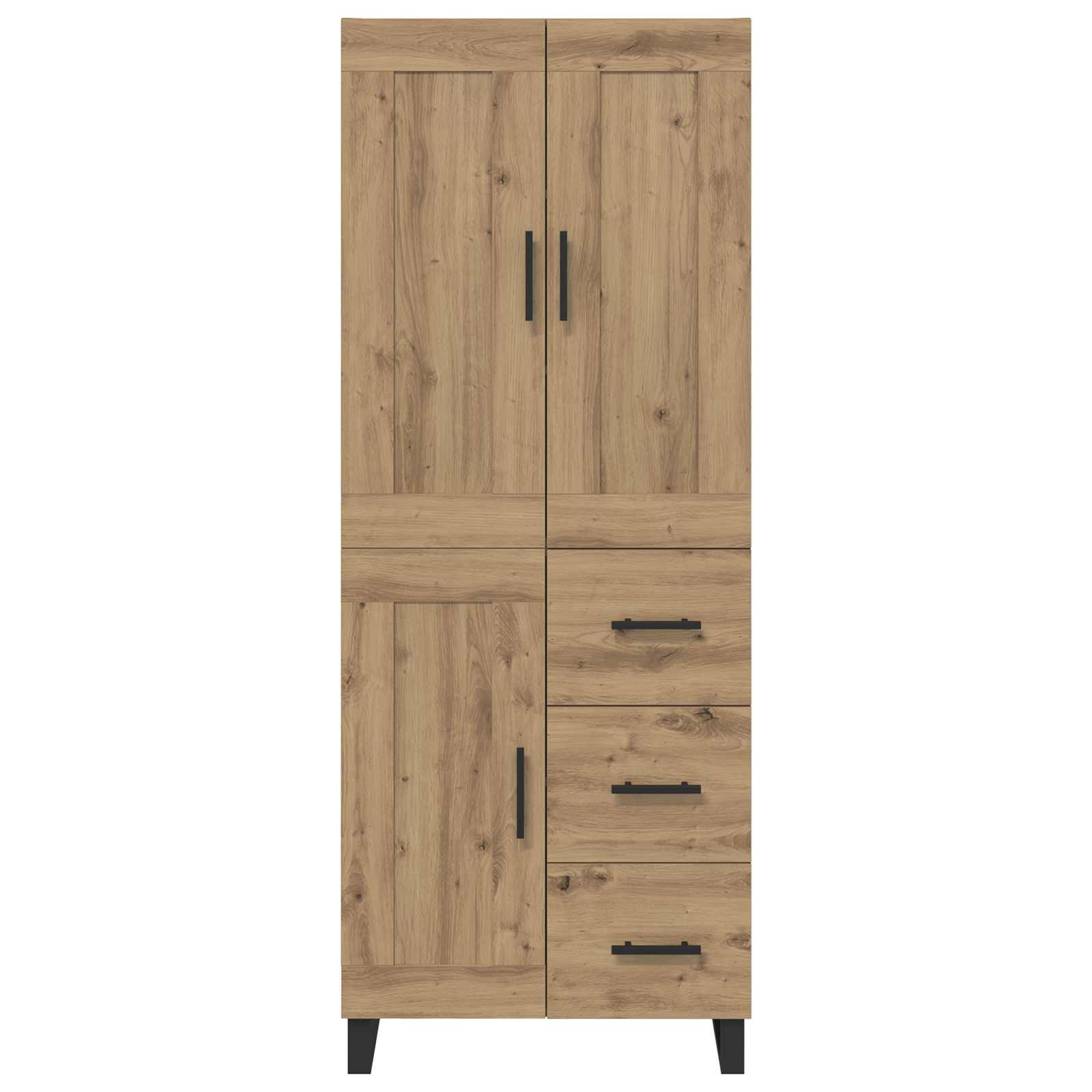 Hoge kast Artisan Eiken 69,5 x 34 x 180 cm Bewerkt hout
