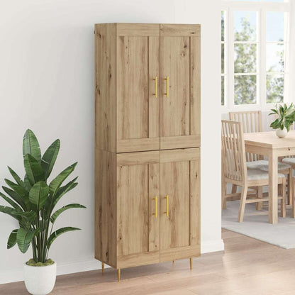Hoge kast Artisan Eiken 69,5 x 34 x 180 cm Bewerkt hout
