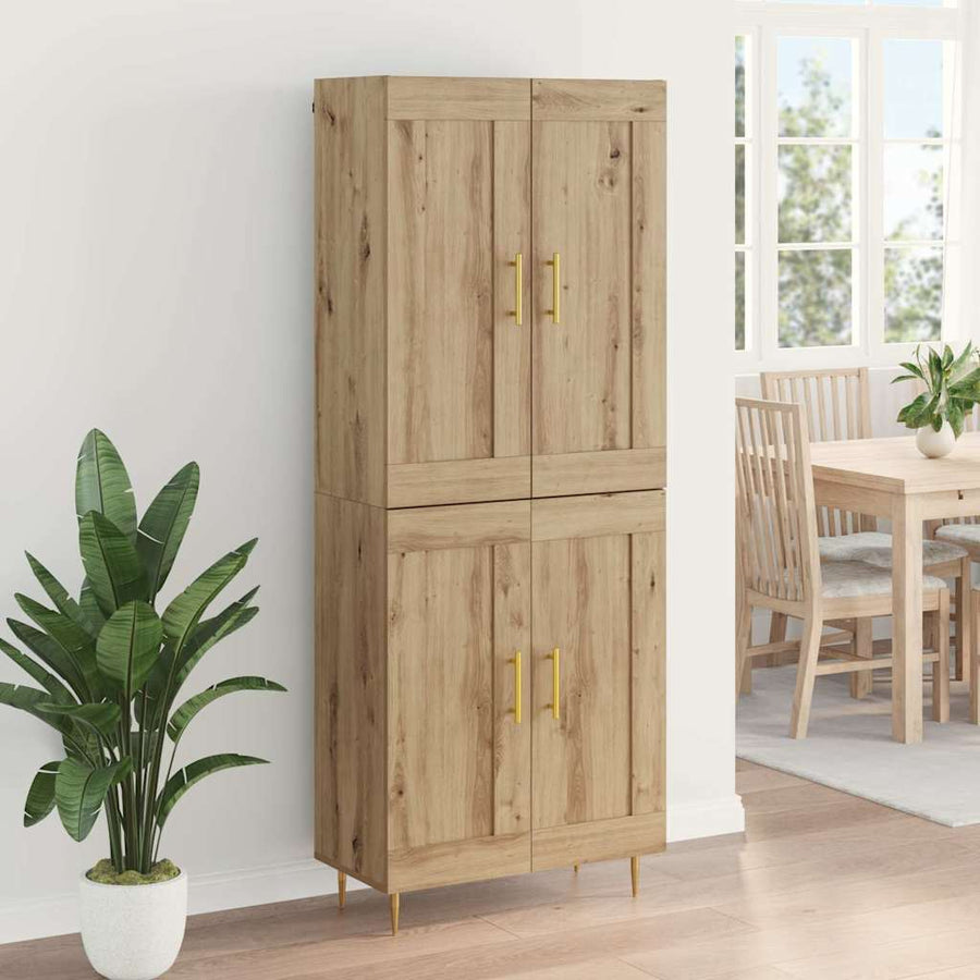 Hoge kast Artisan Eiken 69,5 x 34 x 180 cm Bewerkt hout