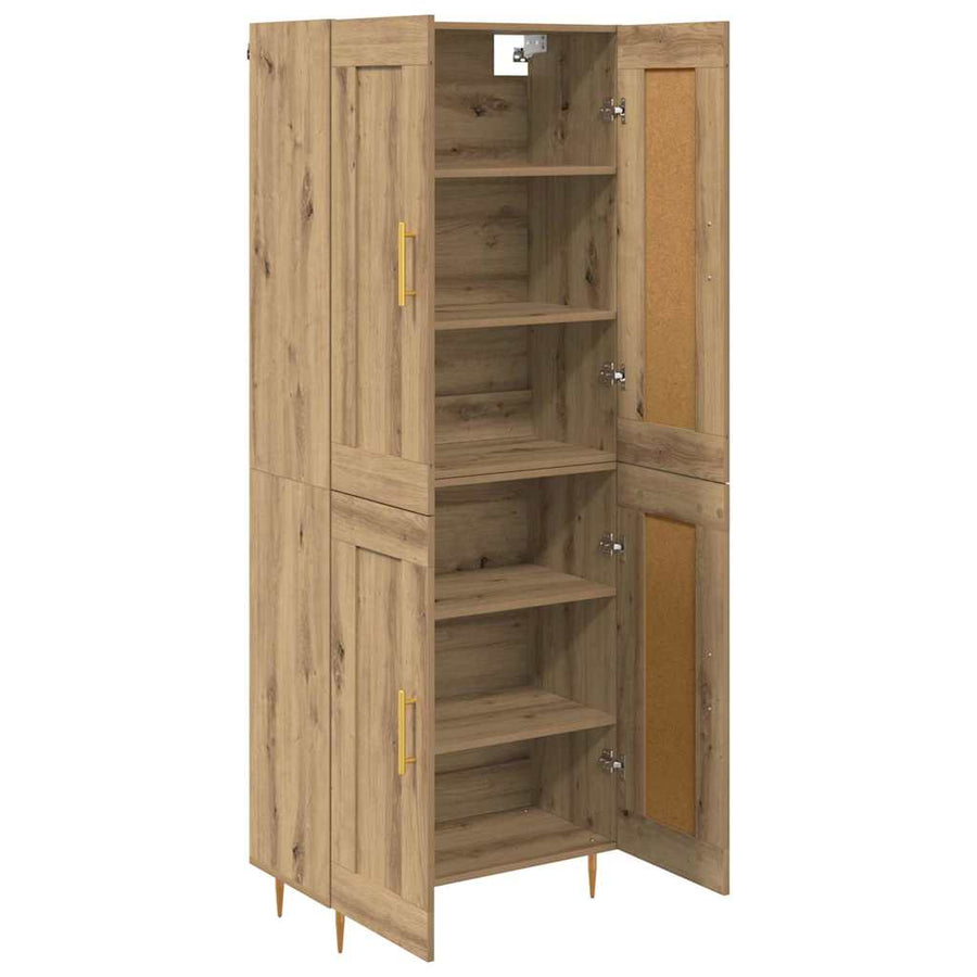 Hoge kast Artisan Eiken 69,5 x 34 x 180 cm Bewerkt hout