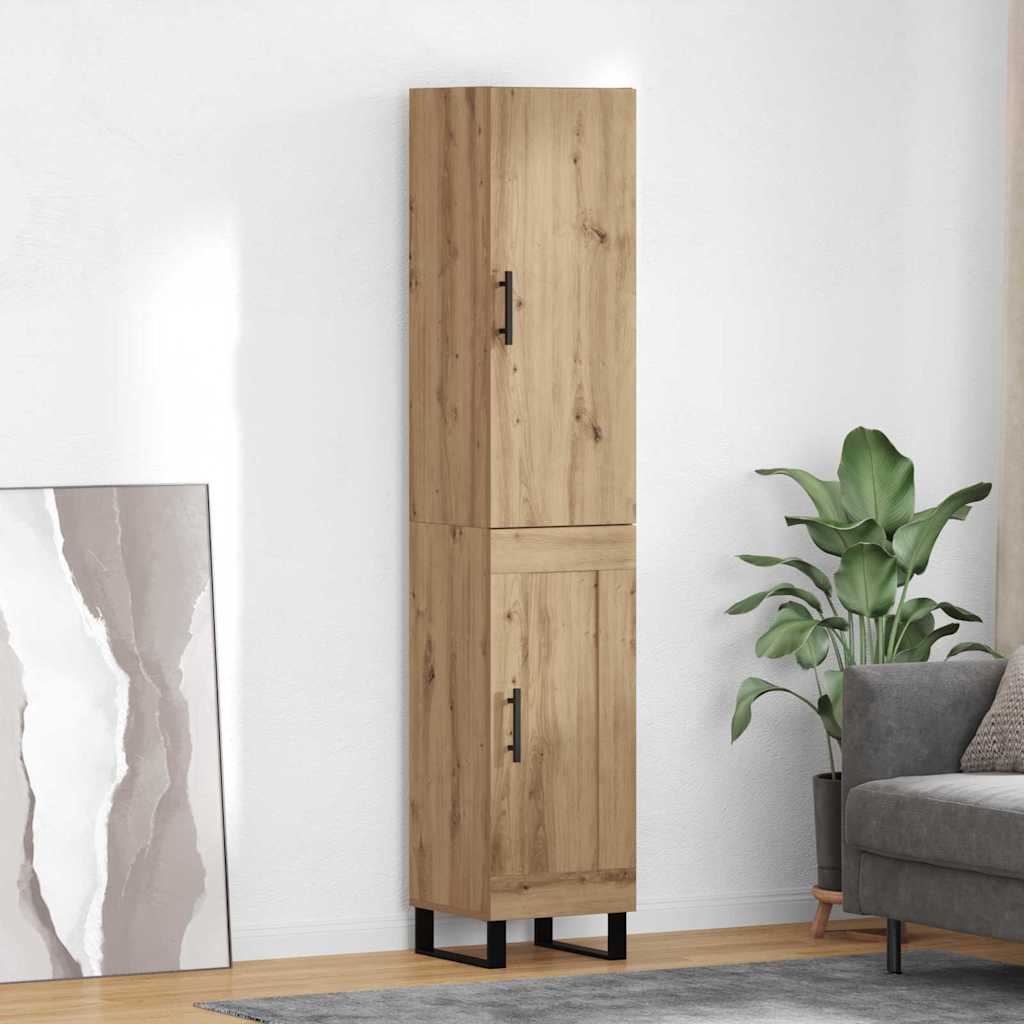 Highboard Artisan Eiken 34,5 x 34 x 180 cm Bewerkt hout