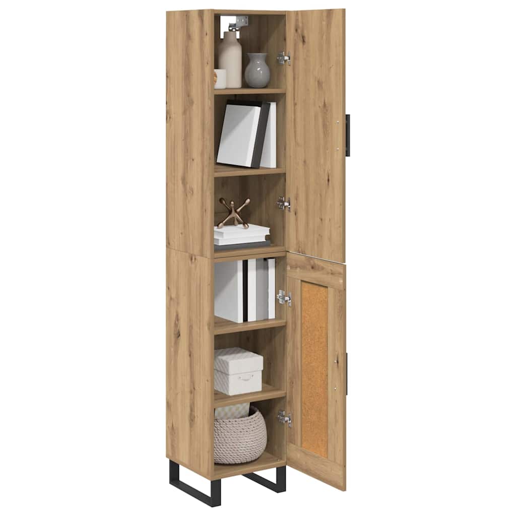 Highboard Artisan Eiken 34,5 x 34 x 180 cm Bewerkt hout