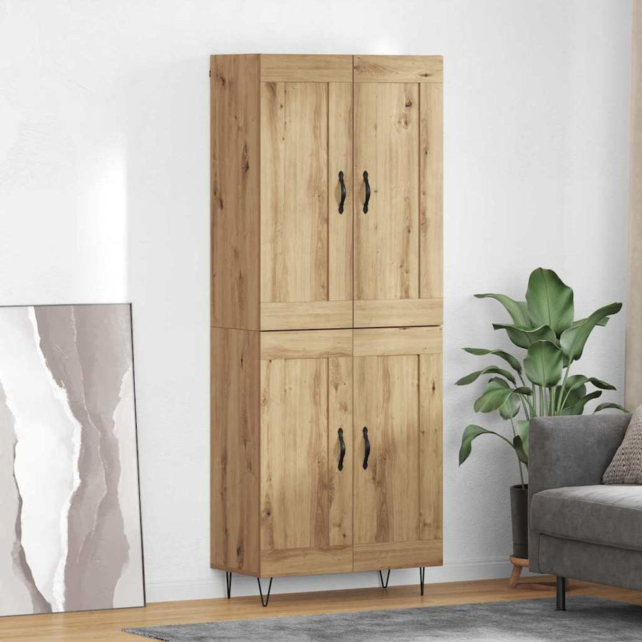 Highboard Artisan Eiken 69,5 x 34 x 180 cm Bewerkt hout