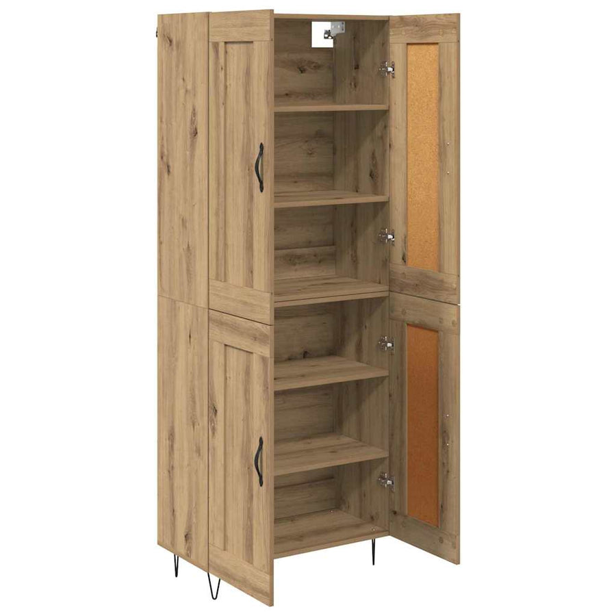 Highboard Artisan Eiken 69,5 x 34 x 180 cm Bewerkt hout