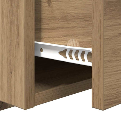 Hoofdbord Met Kast met lade 3 pcs Artisan Eiken Bewerkt hout