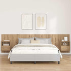 Headboard with drawer cabinet, 3 pcs, engineered wood, Artisan Oak