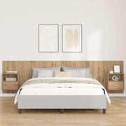Headboard with drawer cabinet, 3 pcs, engineered wood, Artisan Oak