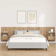 Hoofdbord Met Kast met lade 3 pcs Artisan Eiken Bewerkt hout