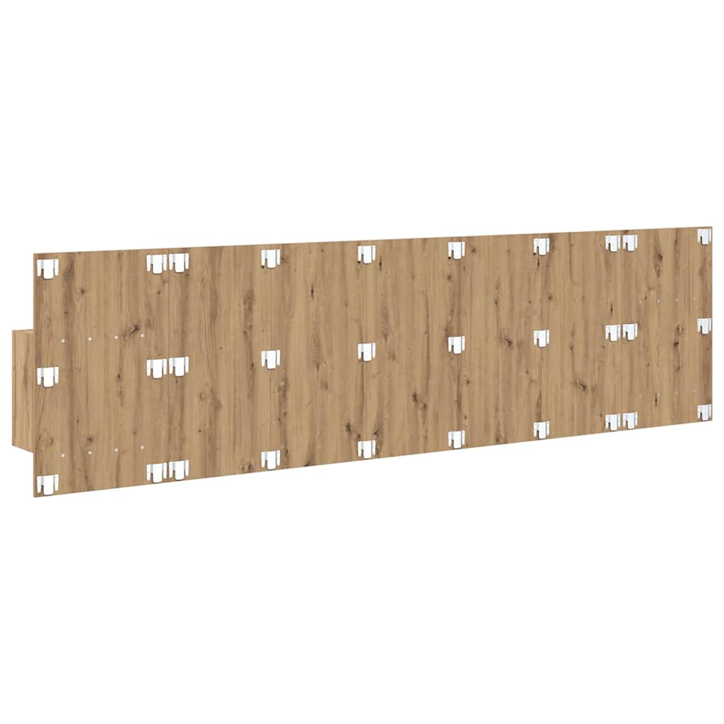 Hoofdbord Met Kast met lade 3 pcs Artisan Eiken Bewerkt hout