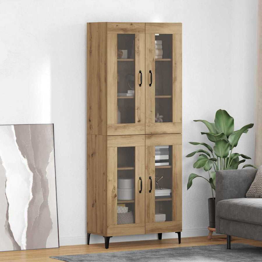 Highboard Artisan Eiken 69,5 x 34 x 180 cm Bewerkt hout