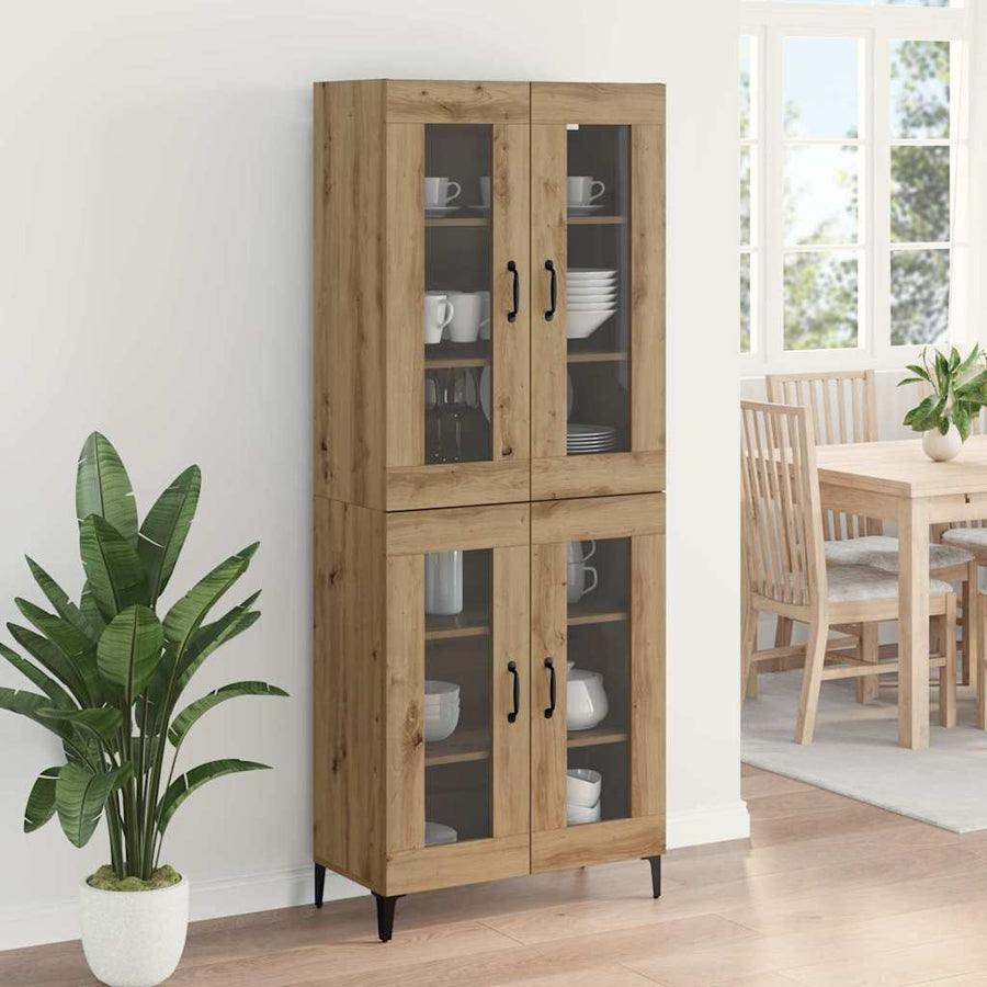Highboard Artisan Eiken 69,5 x 34 x 180 cm Bewerkt hout