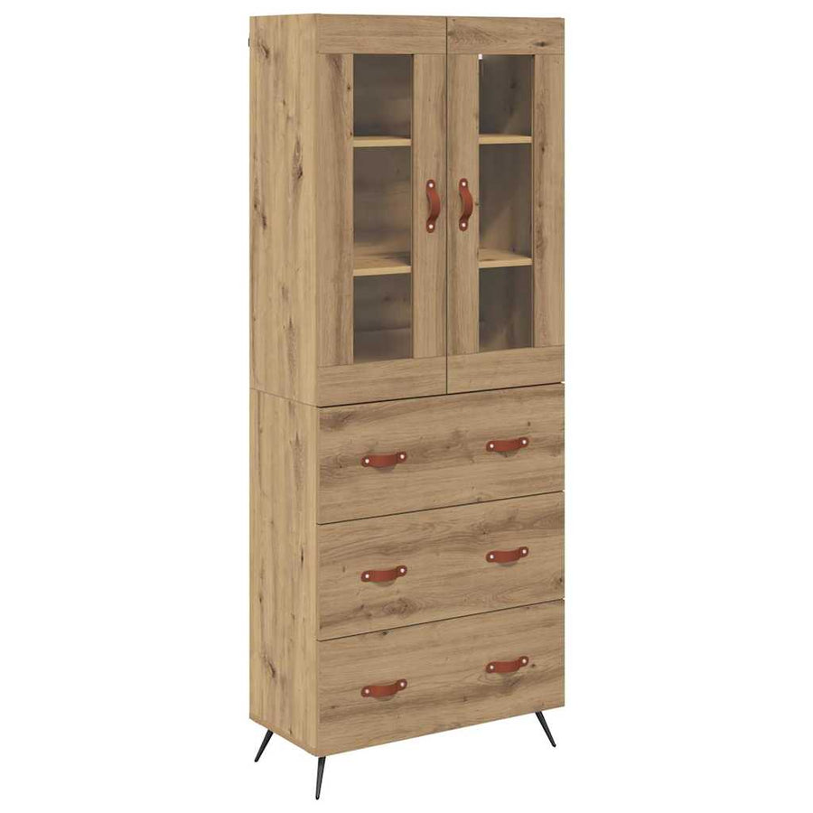 Highboard Kast Wandgemonteerd 2 pcs Artisan Eiken Bewerkt hout