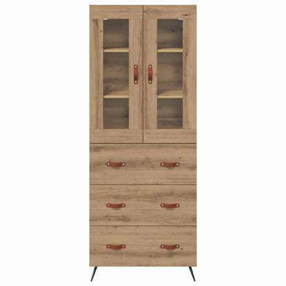 Highboard Kast Wandgemonteerd 2 pcs Artisan Eiken Bewerkt hout