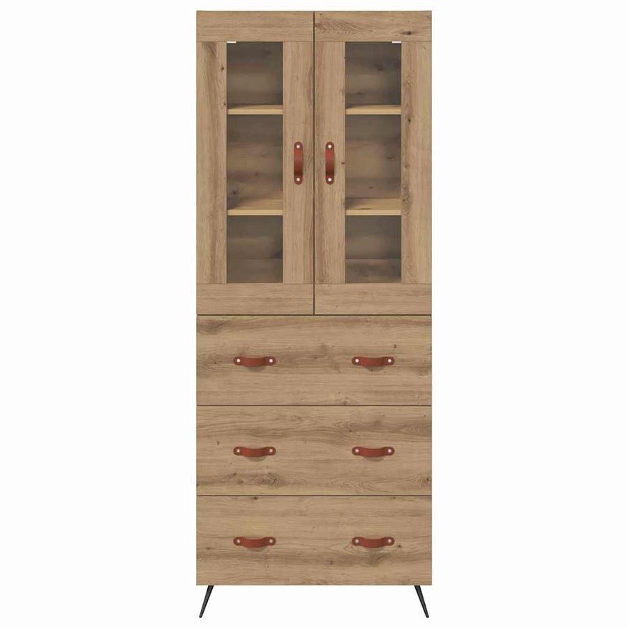 Highboard Kast Wandgemonteerd 2 pcs Artisan Eiken Bewerkt hout