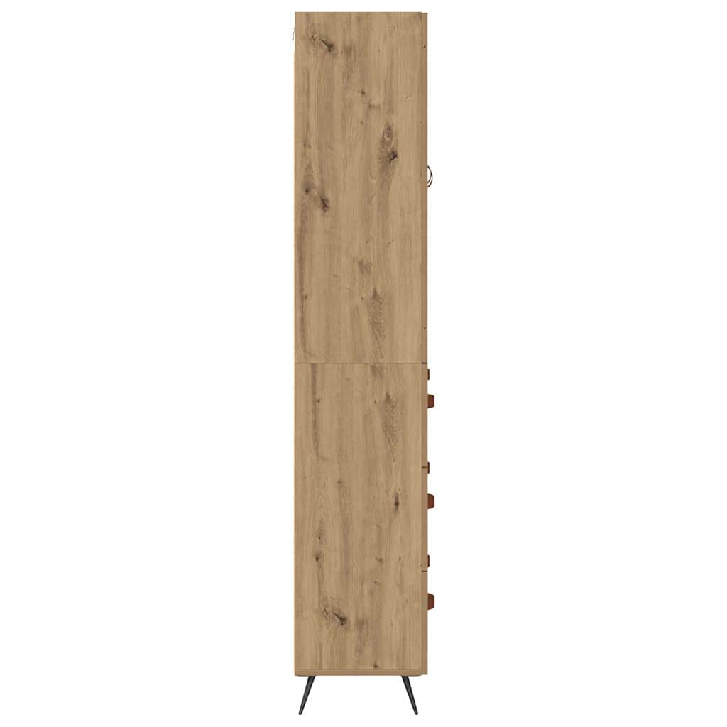 Highboard Kast Wandgemonteerd 2 pcs Artisan Eiken Bewerkt hout