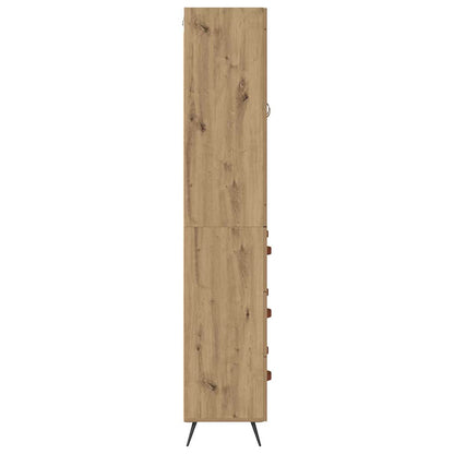 Highboard Kast Wandgemonteerd 2 pcs Artisan Eiken Bewerkt hout