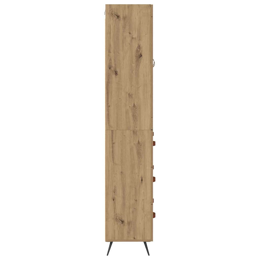 Highboard Kast Wandgemonteerd 2 pcs Artisan Eiken Bewerkt hout