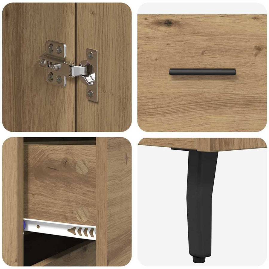Hoge kast met lade Artisan Eiken 69,5 x 34 x 180 cm
