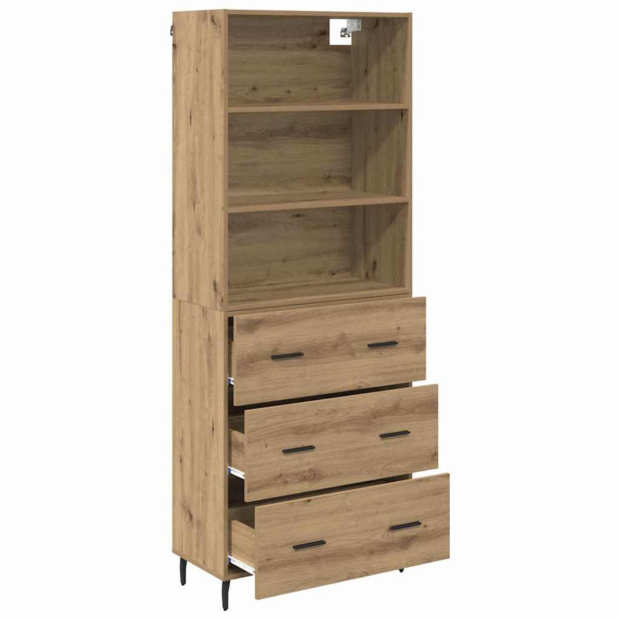 Hoge kast met lade Artisan Eiken 69,5 x 34 x 180 cm