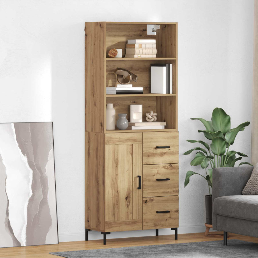 Hoge kast Artisan Eiken 69,5 x 34 x 180 cm Bewerkt hout