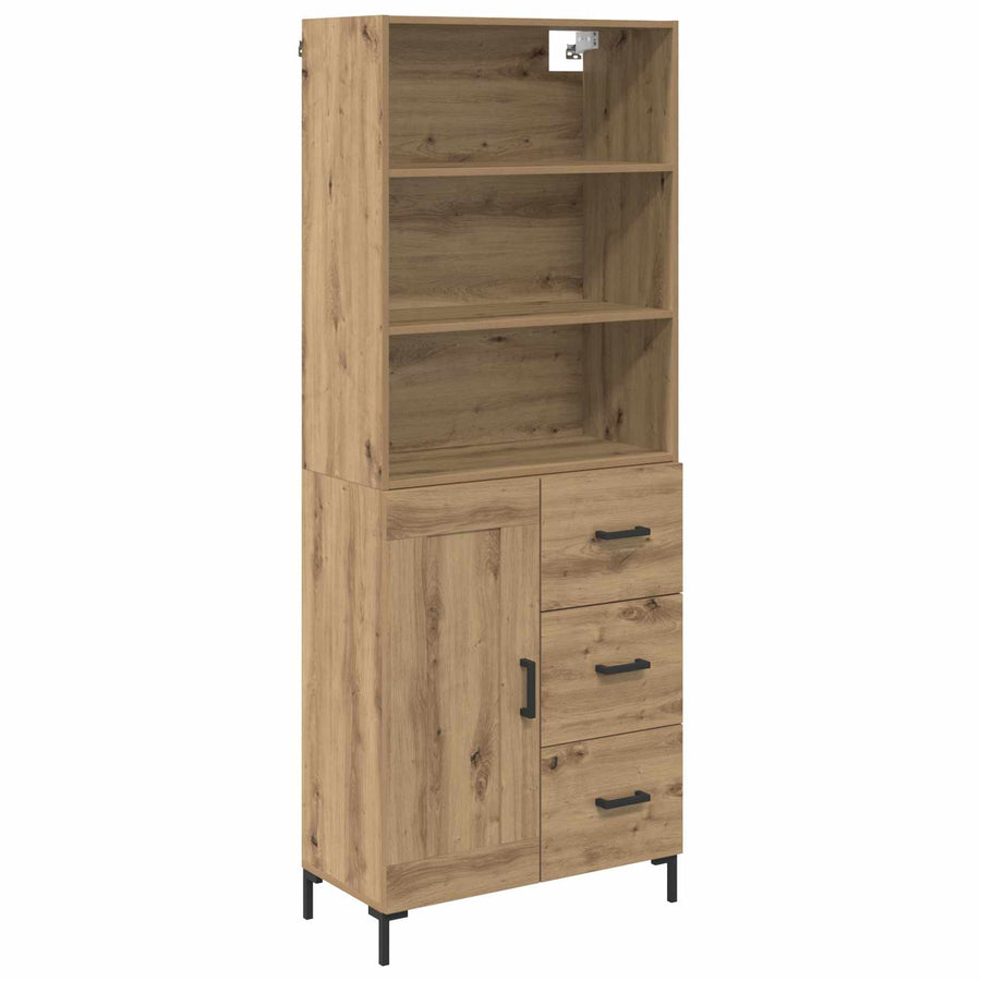 Hoge kast Artisan Eiken 69,5 x 34 x 180 cm Bewerkt hout
