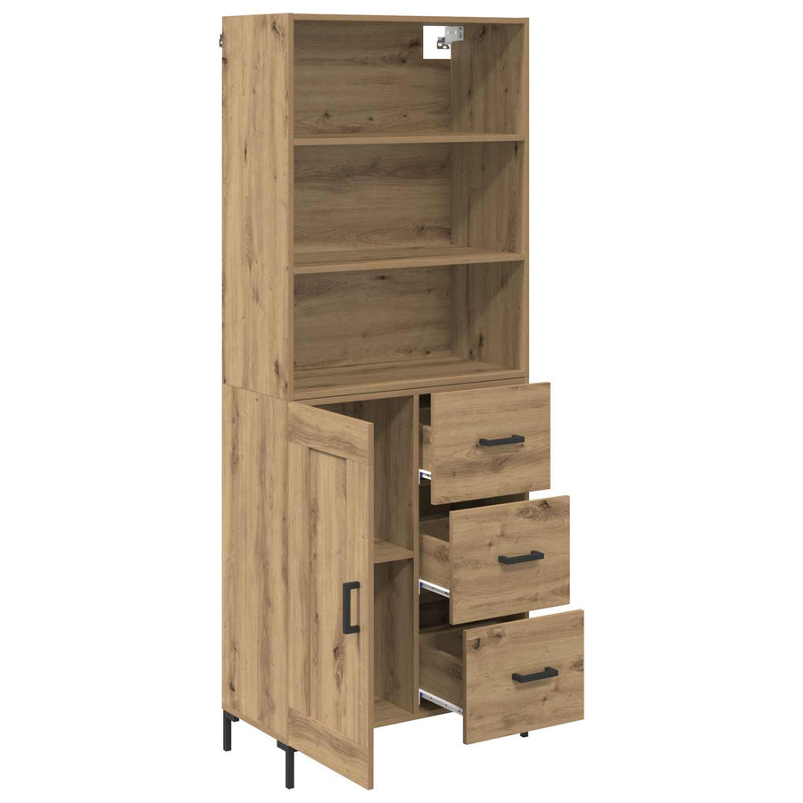 Hoge kast Artisan Eiken 69,5 x 34 x 180 cm Bewerkt hout