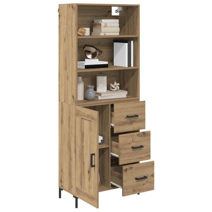 Hoge kast Artisan Eiken 69,5 x 34 x 180 cm Bewerkt hout