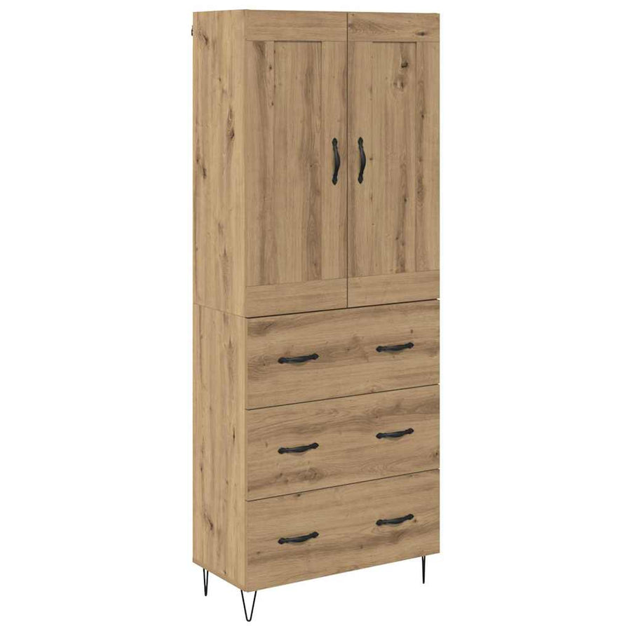 Highboard Artisan Eiken 69,5 x 34 x 180 cm Bewerkt hout