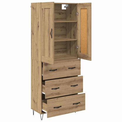 Highboard Artisan Eiken 69,5 x 34 x 180 cm Bewerkt hout